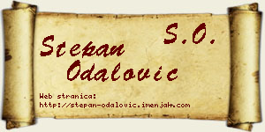 Stepan Odalović vizit kartica